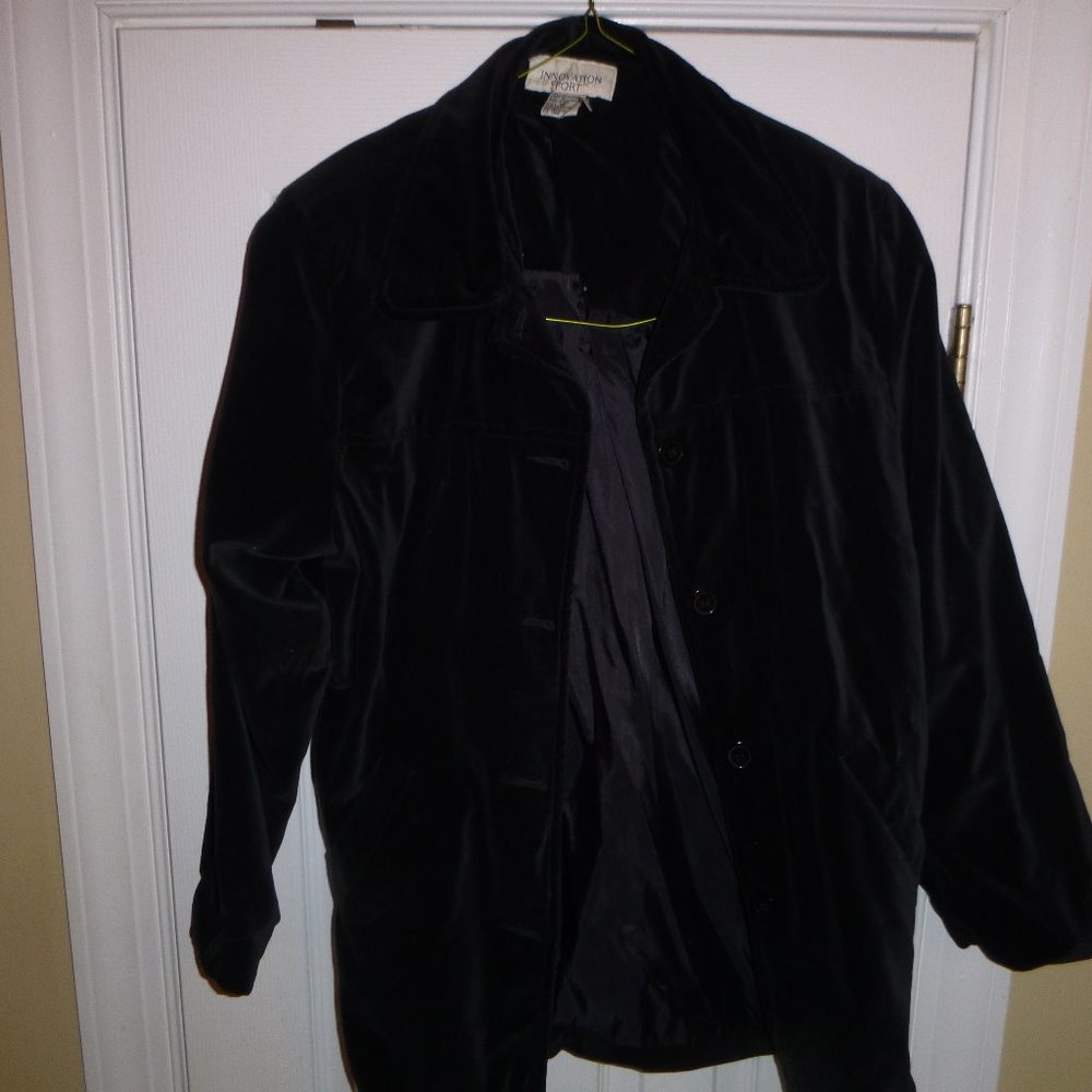 Vintage Innovation Sport Womens Velvet Button Coat